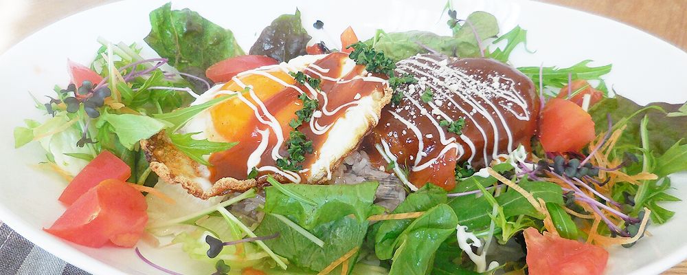 滋賀 竜王 カフェ&ランチmocomoco 近江牛を使用したハンバーグ